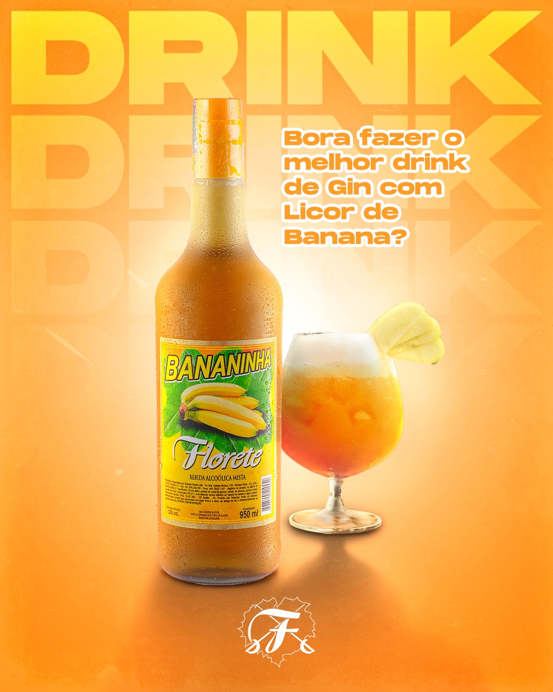 Bebidas Florete Bora fazer o melhor drink de Gin com Licor de Banana?