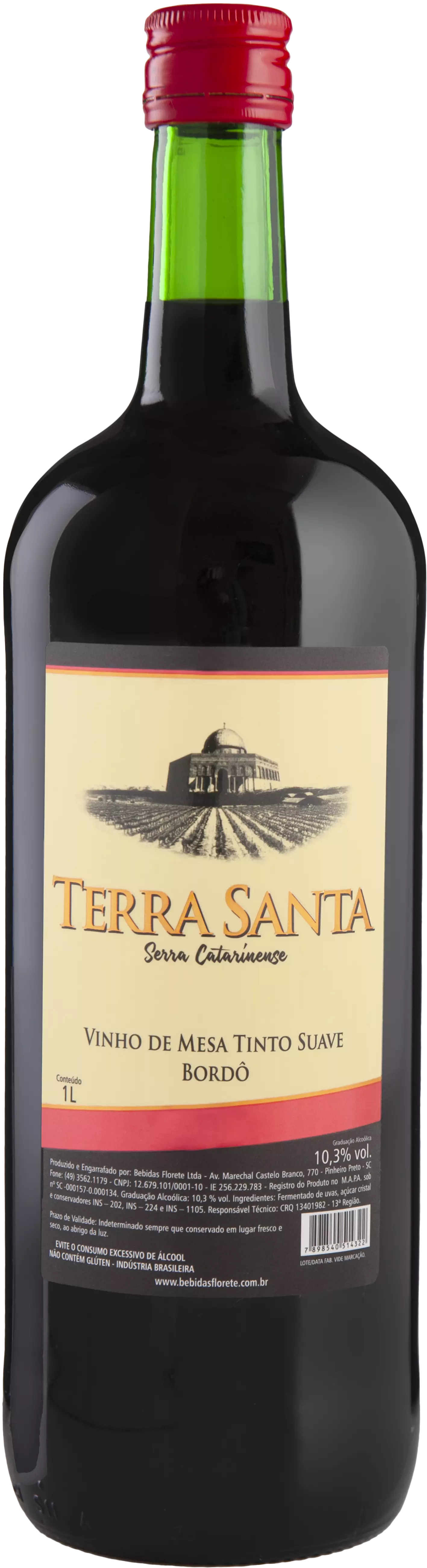 Terra Santa  Tinto Suave Bordô 1000ml